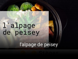 l'alpage de peisey heures d'affaires