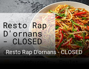 Resto Rap D'ornans - CLOSED heures d'ouverture