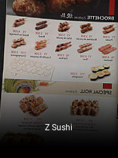 Z Sushi heures d'ouverture