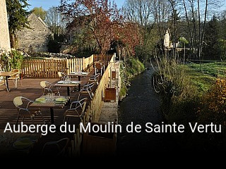 Auberge du Moulin de Sainte Vertu plan d'ouverture