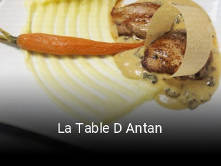 La Table D Antan plan d'ouverture