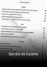 Secrets de Cuisine heures d'ouverture