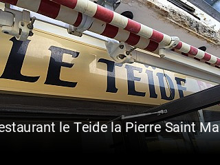 Restaurant le Teide la Pierre Saint Martin plan d'ouverture