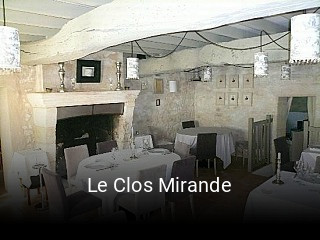 Le Clos Mirande heures d'affaires