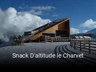 Snack D'altitude le Charvet heures d'ouverture