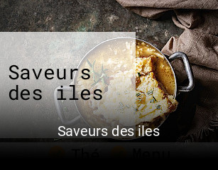 Saveurs des iles plan d'ouverture