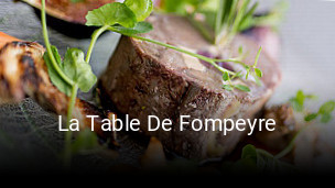 La Table De Fompeyre ouvert