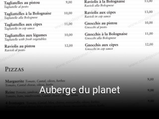 Auberge du planet heures d'affaires