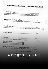 Auberge des Allieres heures d'ouverture