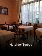 Hotel de l'Europe plan d'ouverture