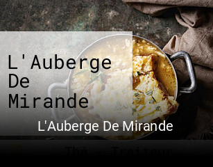 L'Auberge De Mirande heures d'affaires