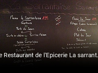 Le Restaurant de l'Epicerie La sarrantaise heures d'ouverture