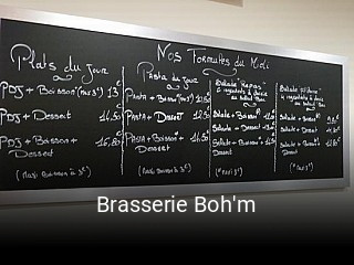 Brasserie Boh'm plan d'ouverture