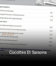 Cocottes Et Saisons heures d'affaires