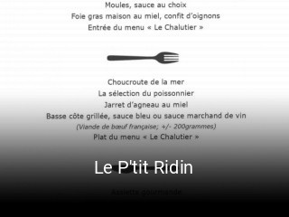 Le P'tit Ridin heures d'ouverture