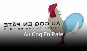 Au Coq En Pate heures d'ouverture