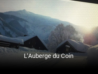 L'Auberge du Coin heures d'ouverture