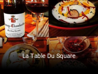 La Table Du Square plan d'ouverture