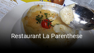 Restaurant La Parenthese heures d'affaires