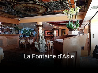 La Fontaine d'Asie heures d'affaires