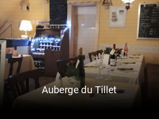 Auberge du Tillet plan d'ouverture