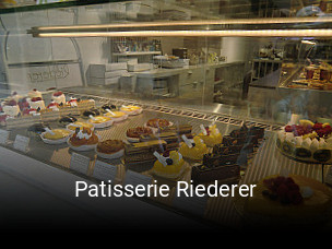 Patisserie Riederer heures d'ouverture