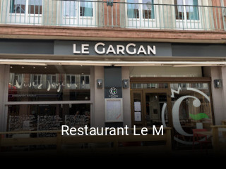 Restaurant Le M plan d'ouverture