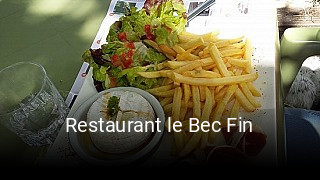 Restaurant le Bec Fin plan d'ouverture