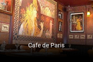 Cafe de Paris heures d'affaires