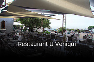 Restaurant U Veniqui plan d'ouverture