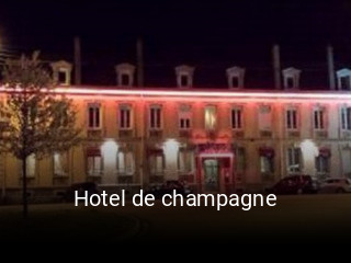 Hotel de champagne heures d'ouverture