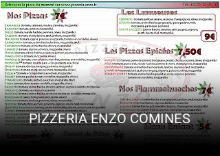 PIZZERIA ENZO COMINES heures d'affaires