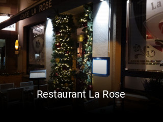 Restaurant La Rose heures d'ouverture