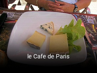 le Cafe de Paris ouvert