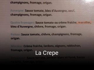 La Crepe heures d'ouverture