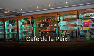 Cafe de la Paix ouvert