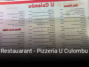 Restauarant - Pizzeria U Culombu heures d'affaires