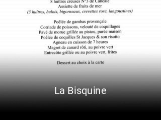 La Bisquine plan d'ouverture