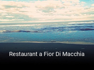 Restaurant a Fior Di Macchia plan d'ouverture