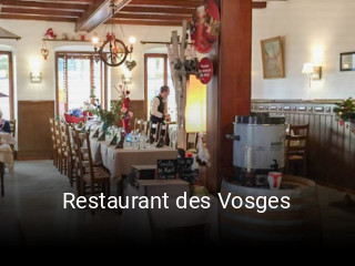 Restaurant des Vosges ouvert