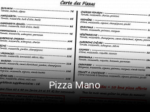 Pizza Mano heures d'ouverture