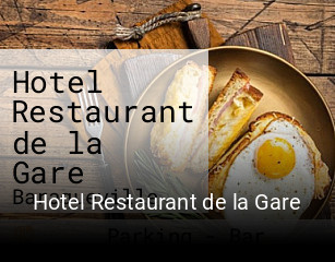 Hotel Restaurant de la Gare plan d'ouverture