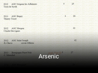 Arsenic heures d'affaires