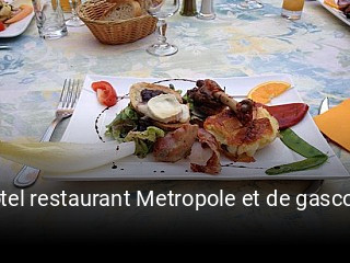 hotel restaurant Metropole et de gascogne plan d'ouverture