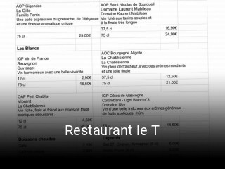 Restaurant le T ouvert