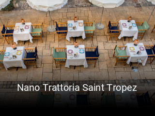 Nano Trattoria Saint Tropez heures d'ouverture