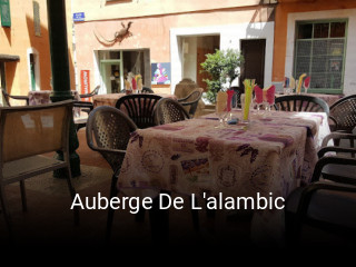 Auberge De L'alambic heures d'ouverture