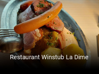 Restaurant Winstub La Dime heures d'ouverture