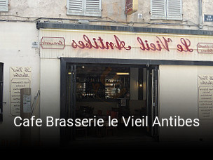 Cafe Brasserie le Vieil Antibes plan d'ouverture