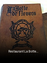 Restaurant La Botte de Nevers heures d'ouverture